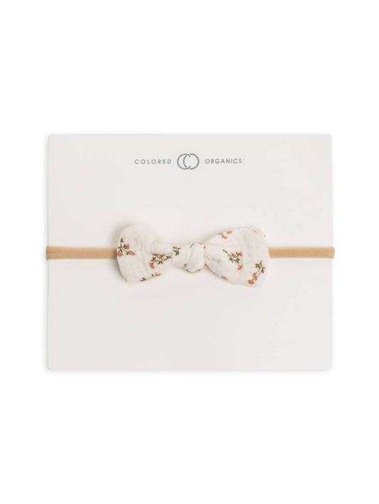 Muslin Dainty Bow Headband - Wildflowers