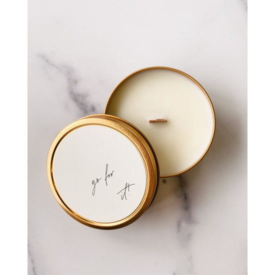 "Go For It!" Travel Candle