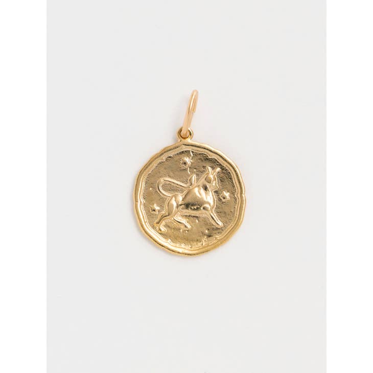 Taurus Gold Zodiac Pendant Necklace
