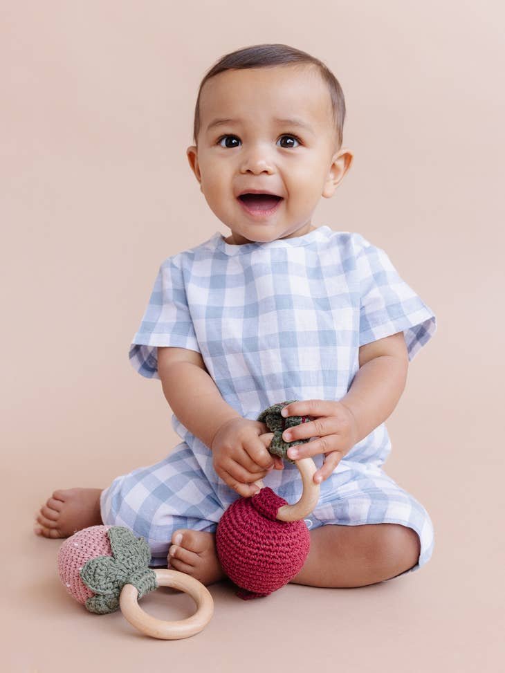 Cotton Crochet Rattle Strawberry