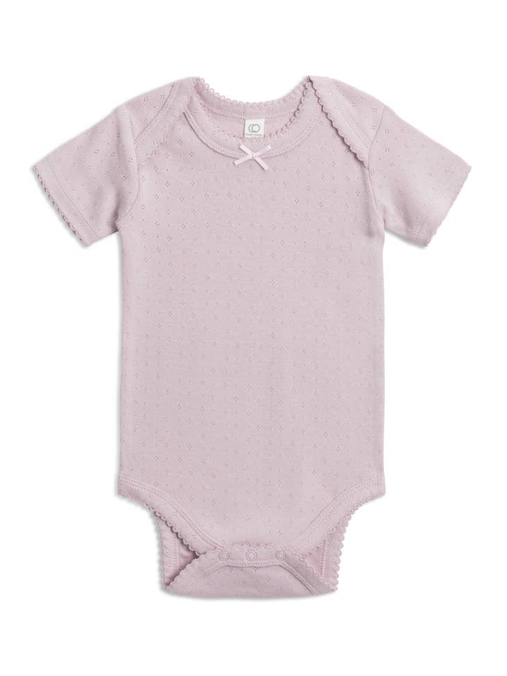 Josie Pointelle Short Sleeve Bodysuit - Wisteria