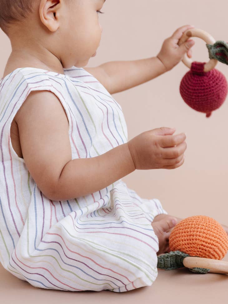 Cotton Crochet Rattle Orange