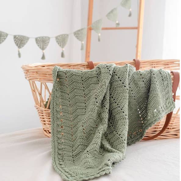 Sage Crochet Bunting Flag