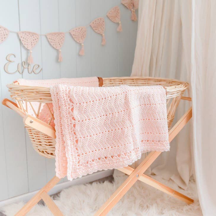 Peach Crochet Bunting Flag