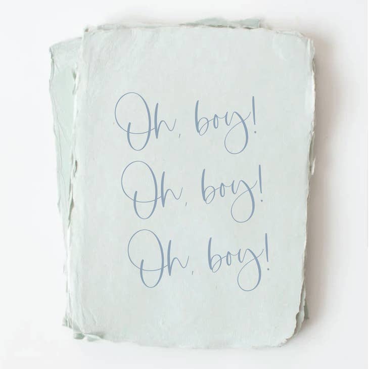 "Oh Boy!" Baby Shower Greeting Card