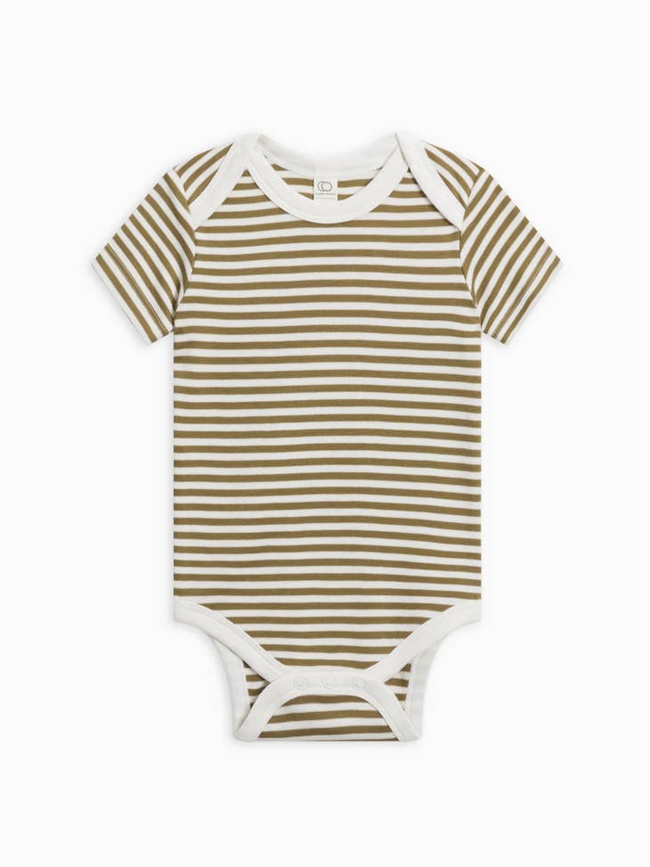 Afton Bodysuit - Greely Stripe / Ivory + Herb