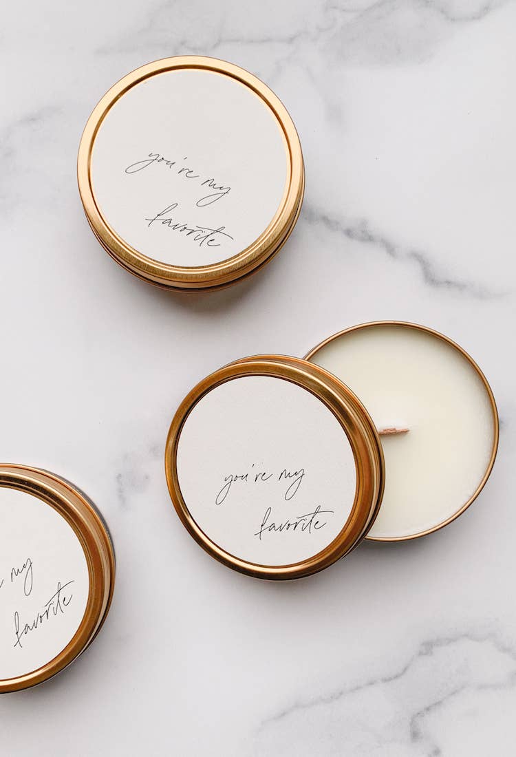 "You're My Favorite" Travel Candle