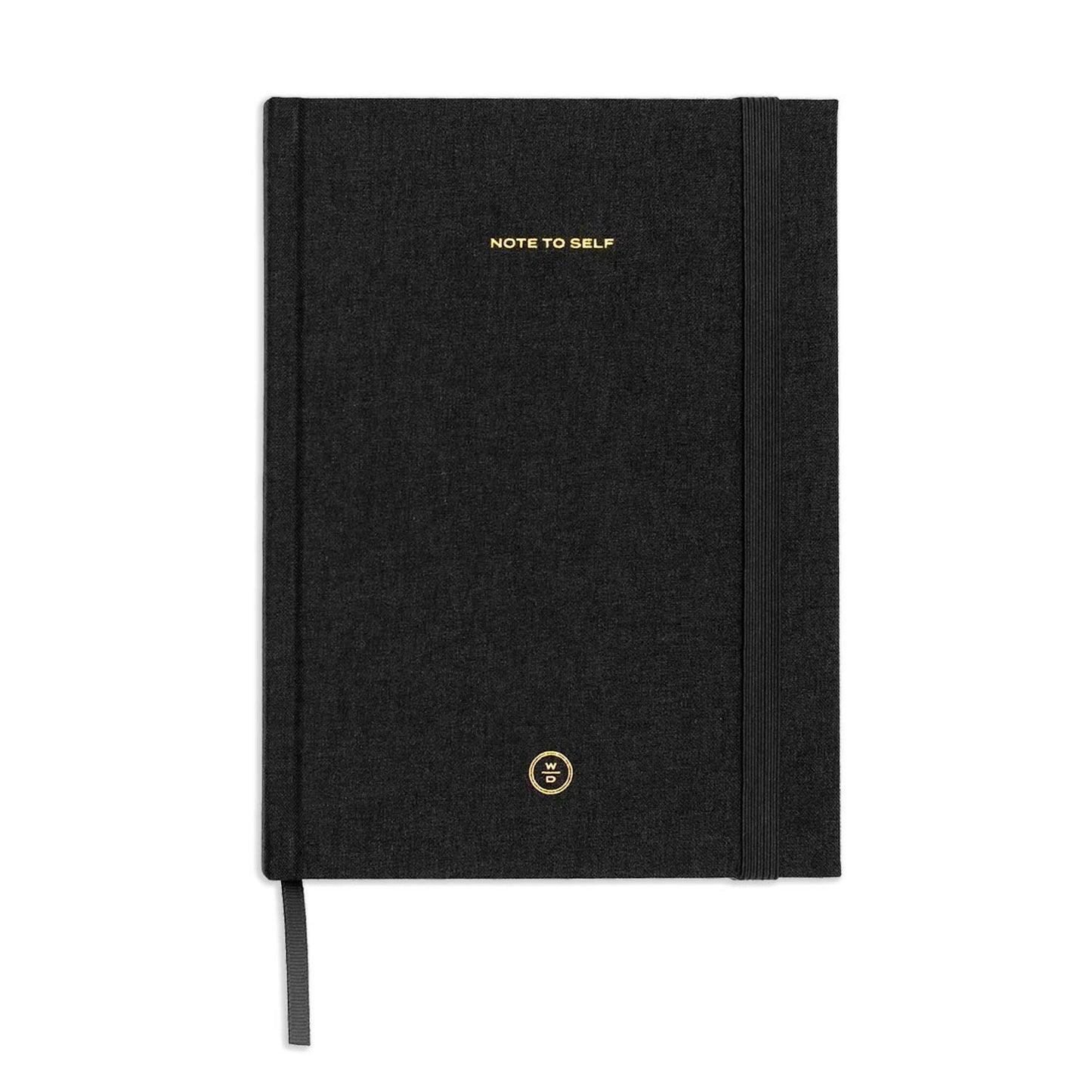 Linen Note to Self Journal - Black