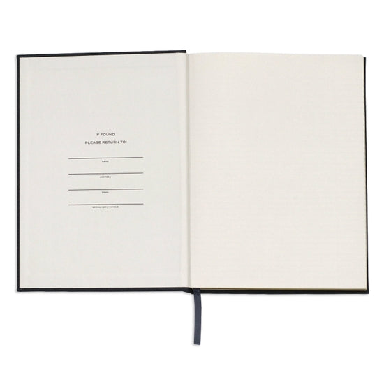 Linen Note to Self Journal - Black