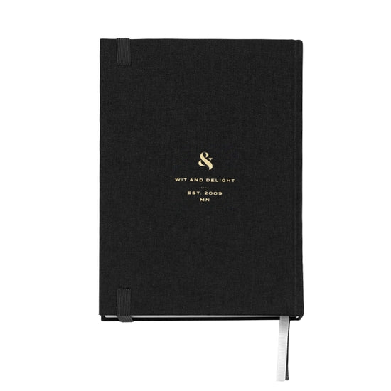 Linen Note to Self Journal - Black