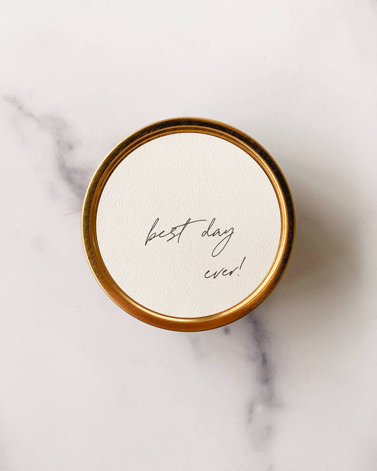 "Best Day Ever!" Travel Candle