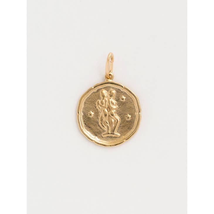 Gemini Gold Zodiac Pendant Necklace