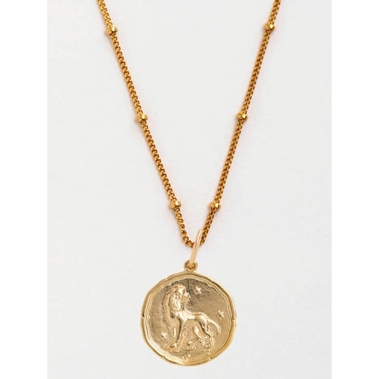 Leo Gold Zodiac Pendant Necklace