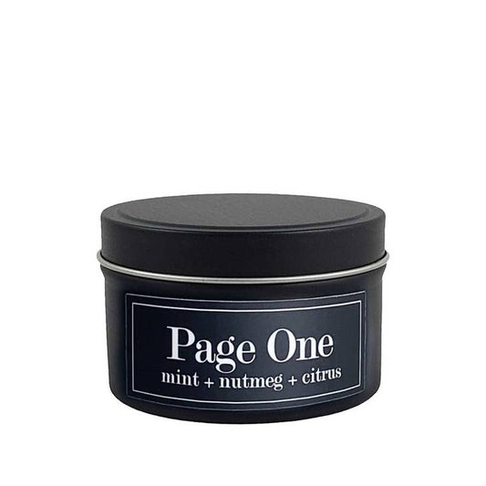 'Page One' 6 oz Tin Candle