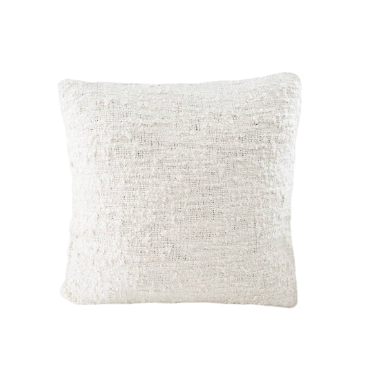 Soft Cozy White Slub Cotton Pillow