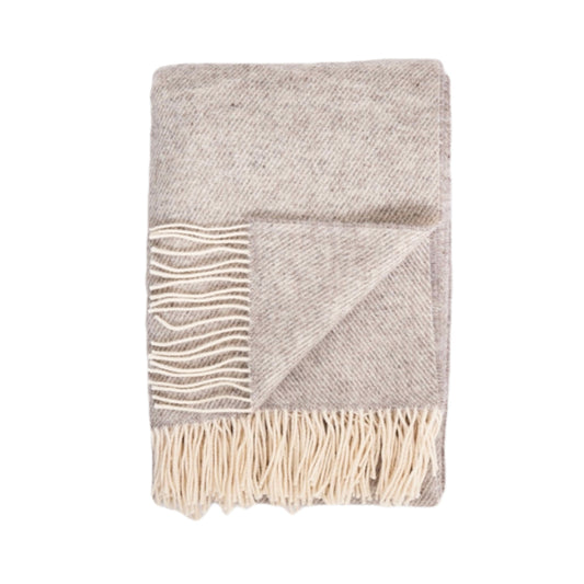 Best of British Wool Throw in Soft Grey